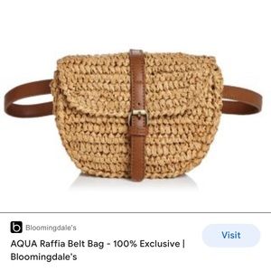 Helen Owen x Aqua Raffia Belt Bag